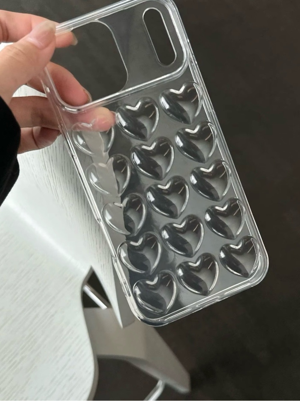 Lot of 40 Clear Bubble Heart Phone Cases
